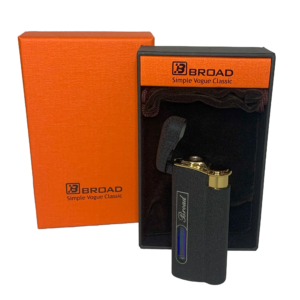 Газовая ветрозащитная зажигалка 🎁(Турбо пламя🚀) BROAD HL-537 Black matte