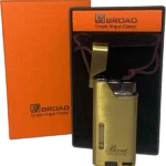 Газовая ветрозащитная зажигалка в подарочной коробке BROAD HL-539 Gold