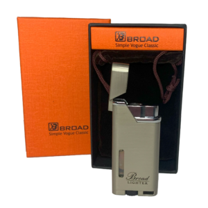 Газовая ветрозащитная зажигалка в подарочной коробке 🎁 BROAD HL-539 Silver