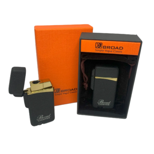 Креативная ветрозащитная зажигалка BROAD Турбо HL-403 Black mate